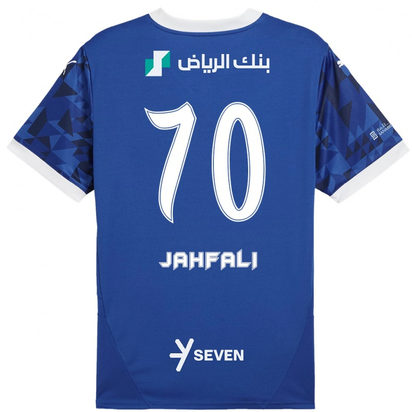 Danxen Niño Camiseta Mohammed Jahfali #70 Azul Oscuro Blanco 1ª Equipación 2024/25 La Camisa