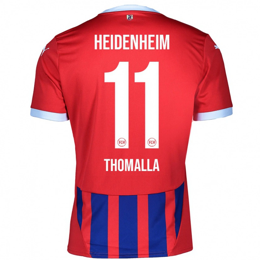 Danxen Niño Camiseta Denis Thomalla #11 Rojo Azul 1ª Equipación 2024/25 La Camisa