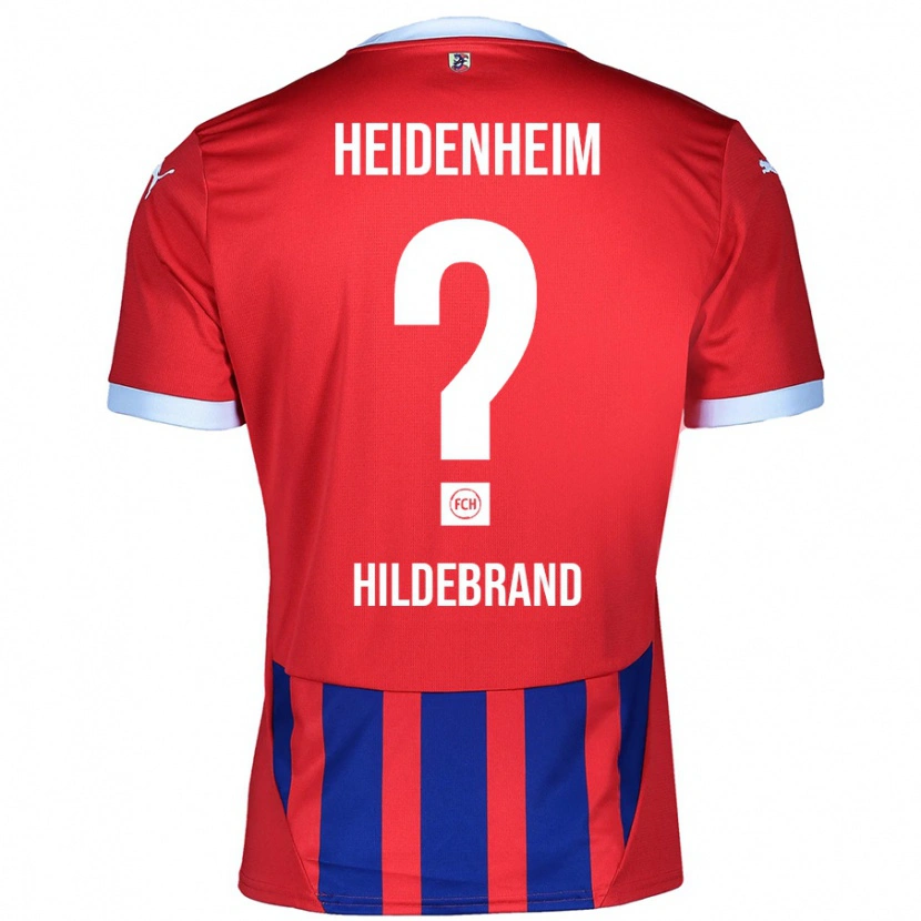 Danxen Niño Camiseta Jan Hildebrand #0 Rojo Azul 1ª Equipación 2024/25 La Camisa