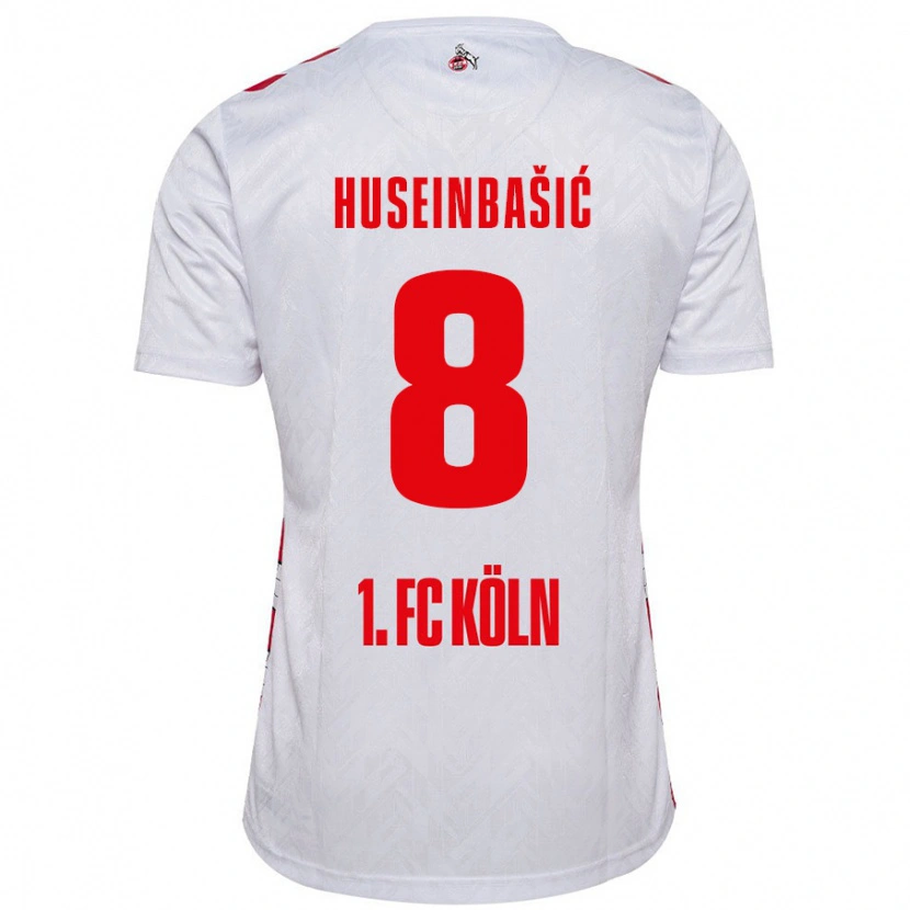 Danxen Niño Camiseta Denis Huseinbasic #8 Blanco Rojo 1ª Equipación 2024/25 La Camisa