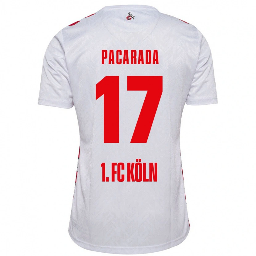 Danxen Niño Camiseta Leart Paçarada #17 Blanco Rojo 1ª Equipación 2024/25 La Camisa