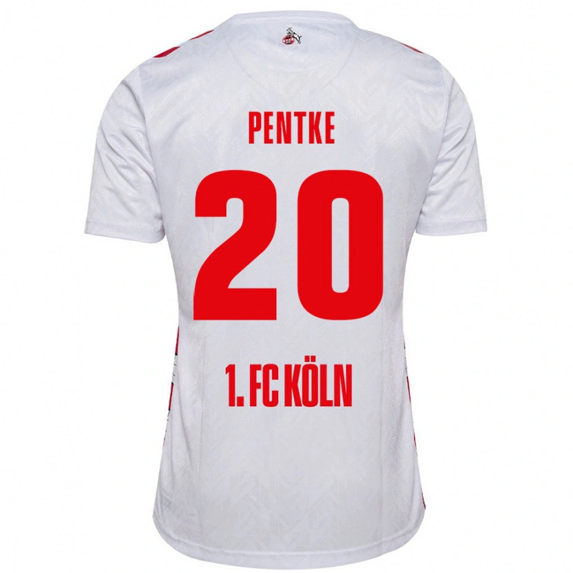 Danxen Niño Camiseta Philipp Pentke #20 Blanco Rojo 1ª Equipación 2024/25 La Camisa