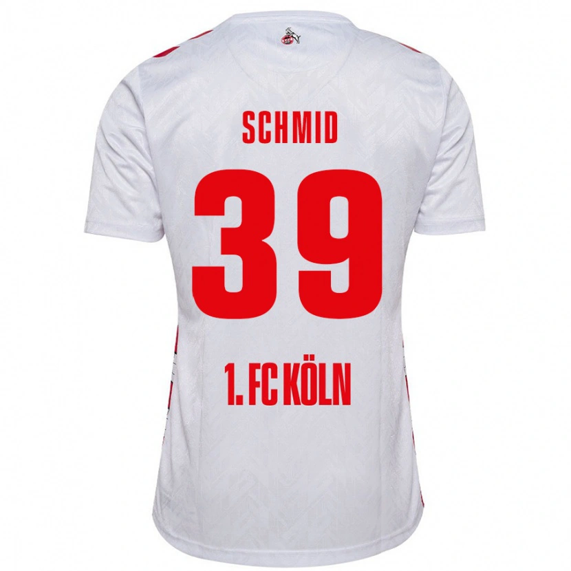 Danxen Niño Camiseta Maximilian Schmid #39 Blanco Rojo 1ª Equipación 2024/25 La Camisa