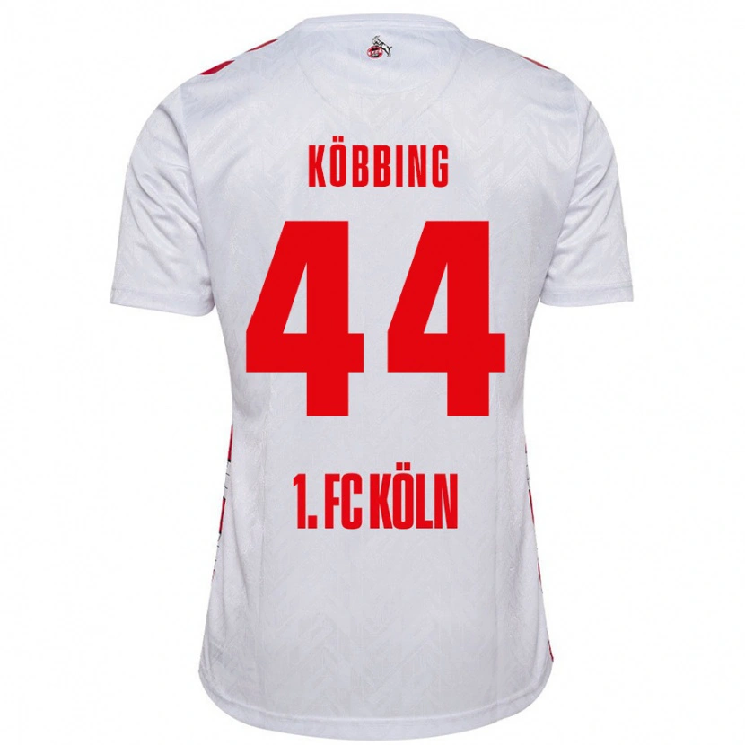 Danxen Niño Camiseta Matthias Köbbing #44 Blanco Rojo 1ª Equipación 2024/25 La Camisa