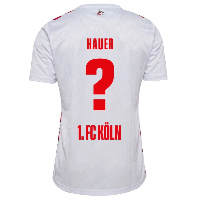 Danxen Niño Camiseta Luis Hauer #0 Blanco Rojo 1ª Equipación 2024/25 La Camisa