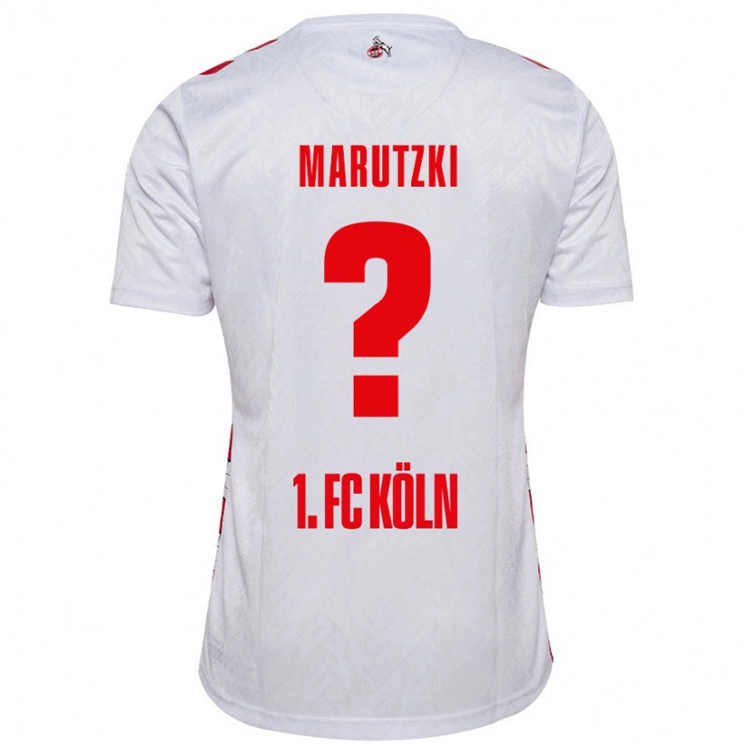 Danxen Niño Camiseta Mikolaj Marutzki #0 Blanco Rojo 1ª Equipación 2024/25 La Camisa