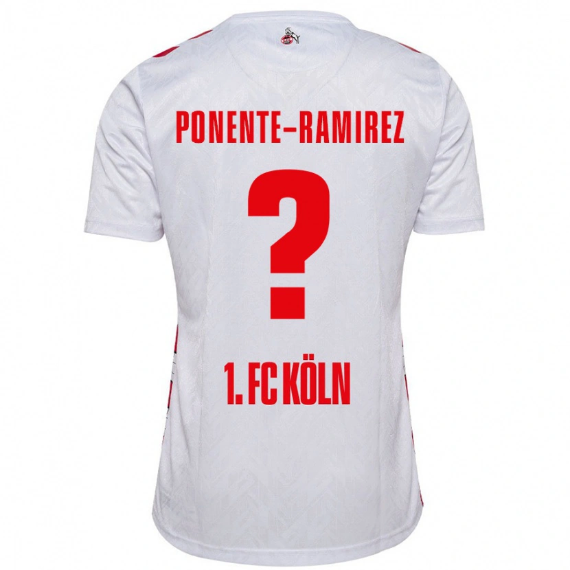 Danxen Niño Camiseta Jason Ponente-Ramirez #0 Blanco Rojo 1ª Equipación 2024/25 La Camisa