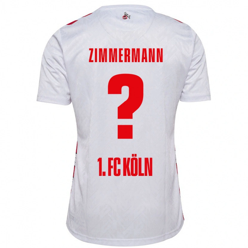 Danxen Niño Camiseta Nick Zimmermann #0 Blanco Rojo 1ª Equipación 2024/25 La Camisa