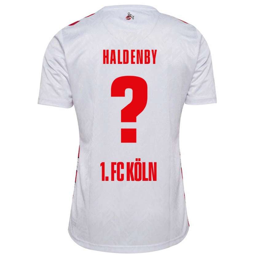 Danxen Niño Camiseta Ben Haldenby #0 Blanco Rojo 1ª Equipación 2024/25 La Camisa