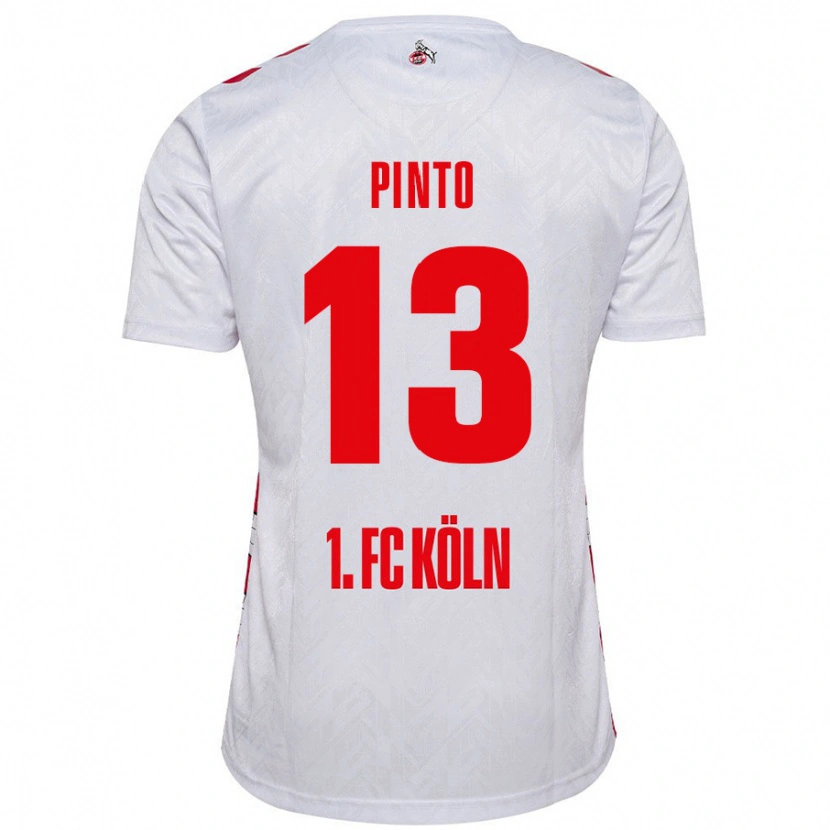 Danxen Niño Camiseta João Pinto #13 Blanco Rojo 1ª Equipación 2024/25 La Camisa