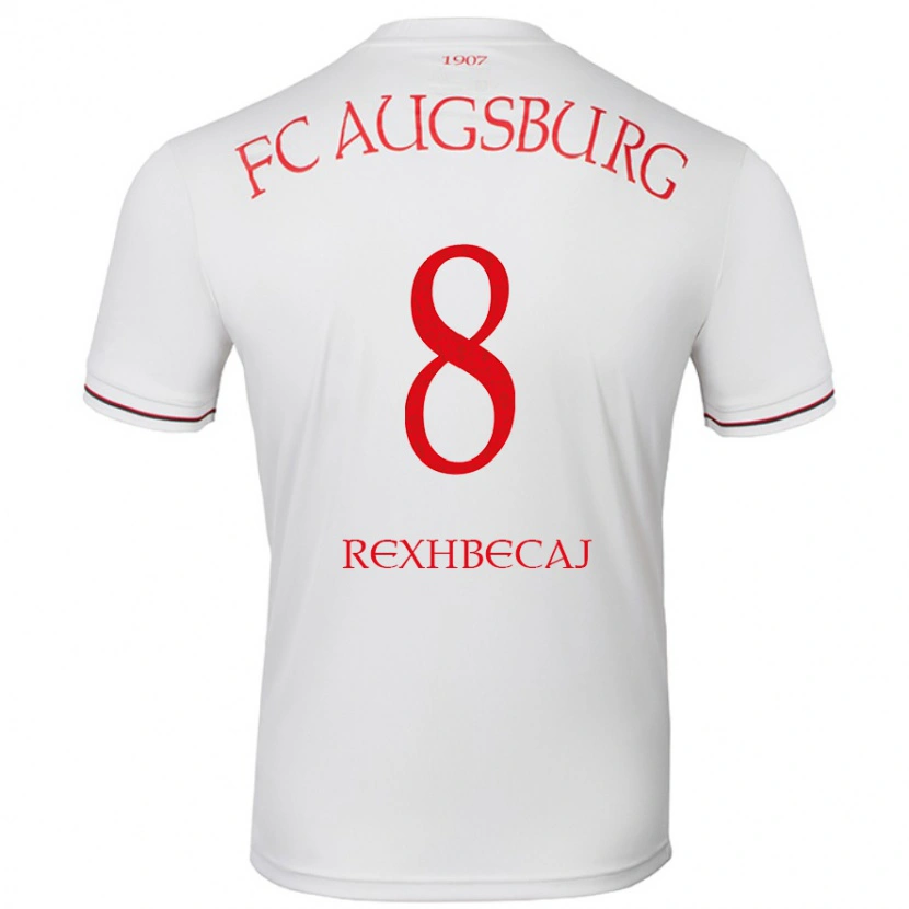 Danxen Niño Camiseta Elvis Rexhbecaj #8 Blanco 1ª Equipación 2024/25 La Camisa