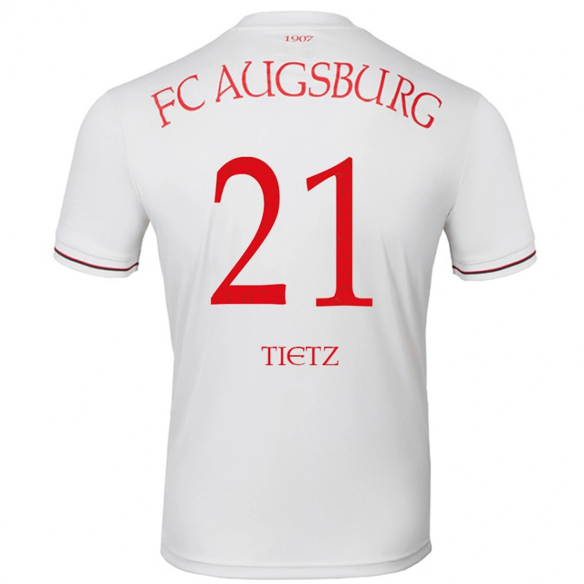 Danxen Niño Camiseta Phillip Tietz #21 Blanco 1ª Equipación 2024/25 La Camisa