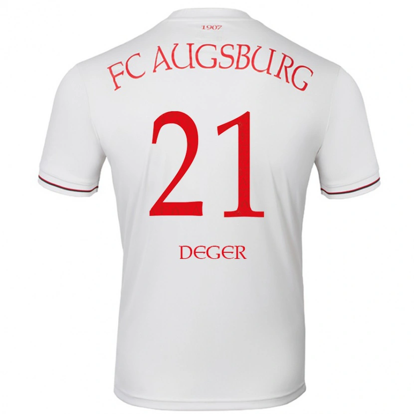 Danxen Niño Camiseta David Deger #21 Blanco 1ª Equipación 2024/25 La Camisa