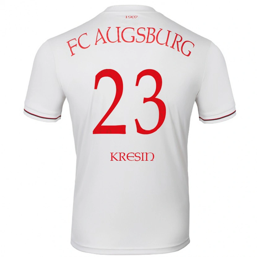 Danxen Niño Camiseta Constantin Kresin #23 Blanco 1ª Equipación 2024/25 La Camisa