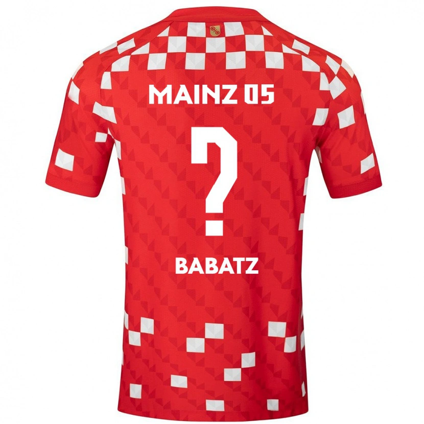 Danxen Niño Camiseta Louis Babatz #0 Blanco Rojo 1ª Equipación 2024/25 La Camisa