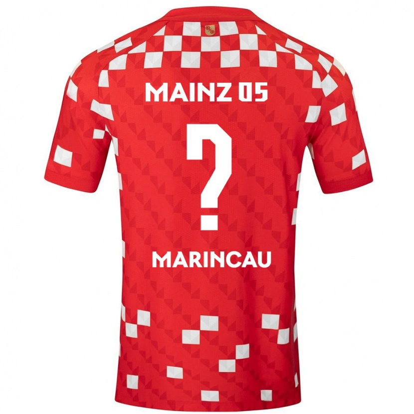 Danxen Niño Camiseta Emanuel Marincău #0 Blanco Rojo 1ª Equipación 2024/25 La Camisa