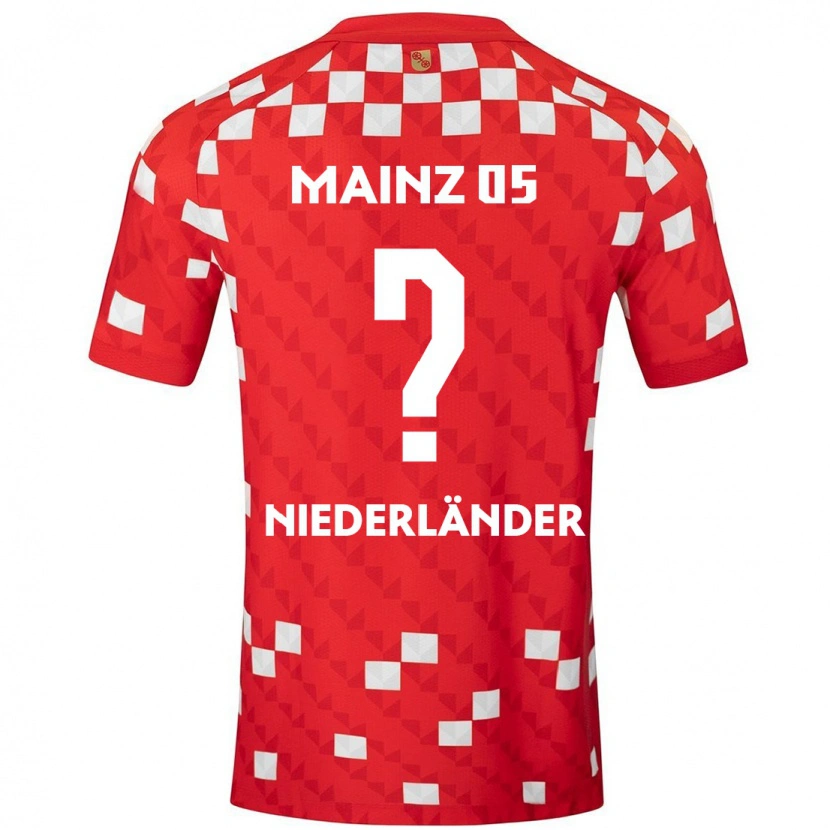 Danxen Niño Camiseta Lennart Niederländer #0 Blanco Rojo 1ª Equipación 2024/25 La Camisa