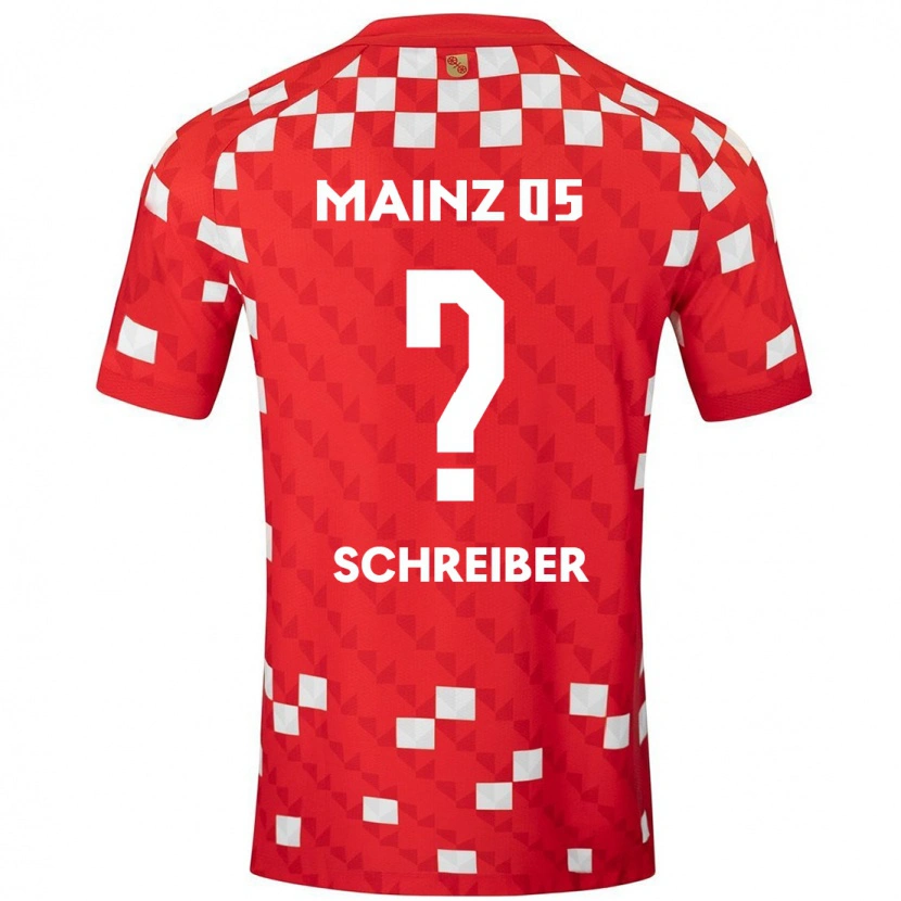 Danxen Niño Camiseta Philipp Schreiber #0 Blanco Rojo 1ª Equipación 2024/25 La Camisa