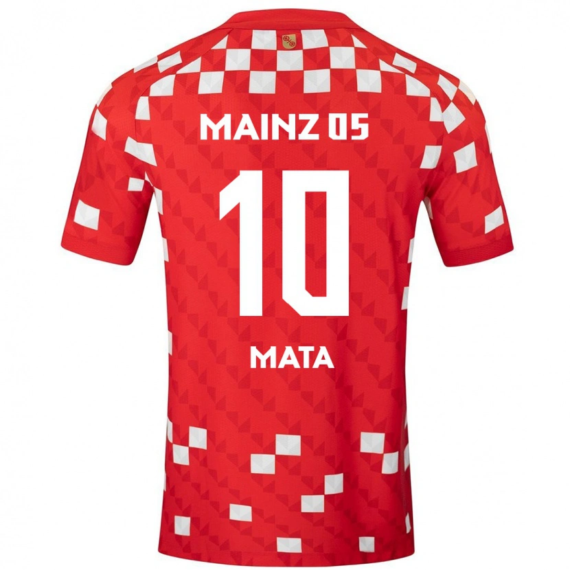 Danxen Niño Camiseta Ken Mata #10 Blanco Rojo 1ª Equipación 2024/25 La Camisa