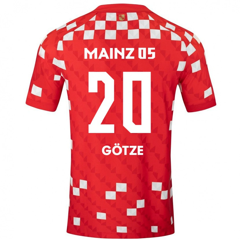 Danxen Niño Camiseta Justus Götze #20 Blanco Rojo 1ª Equipación 2024/25 La Camisa