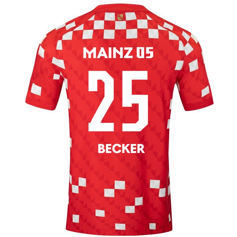 Danxen Niño Camiseta Kathrin Becker #25 Blanco Rojo 1ª Equipación 2024/25 La Camisa