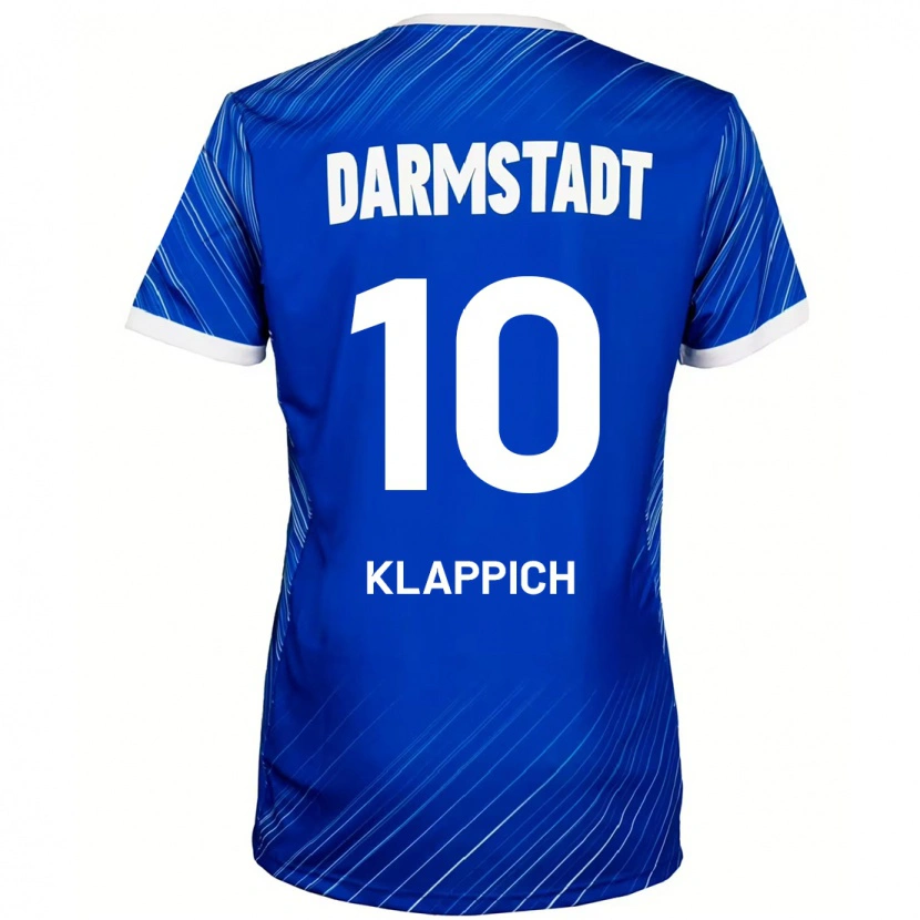 Danxen Niño Camiseta Luis Klappich #10 Azul Blanco 1ª Equipación 2024/25 La Camisa