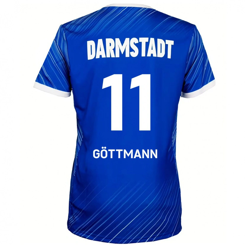 Danxen Niño Camiseta Levin Göttmann #11 Azul Blanco 1ª Equipación 2024/25 La Camisa