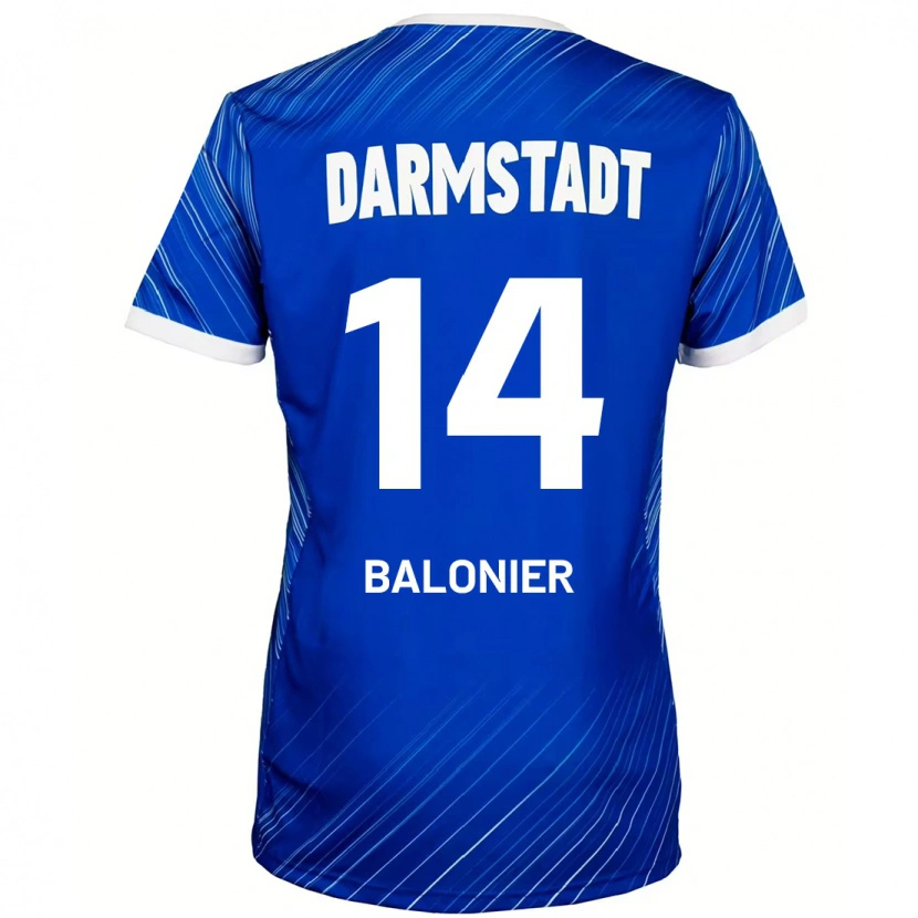 Danxen Niño Camiseta Mike Balonier #14 Azul Blanco 1ª Equipación 2024/25 La Camisa