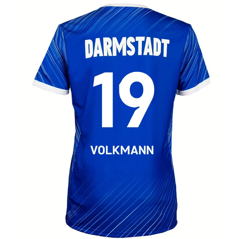 Danxen Niño Camiseta Japhet Volkmann #19 Azul Blanco 1ª Equipación 2024/25 La Camisa