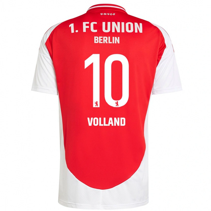 Danxen Niño Camiseta Kevin Volland #10 Rojo Blanco 1ª Equipación 2024/25 La Camisa