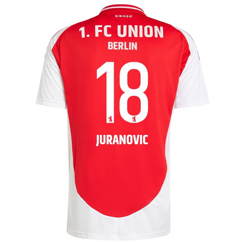 Danxen Niño Camiseta Josip Juranovic #18 Rojo Blanco 1ª Equipación 2024/25 La Camisa