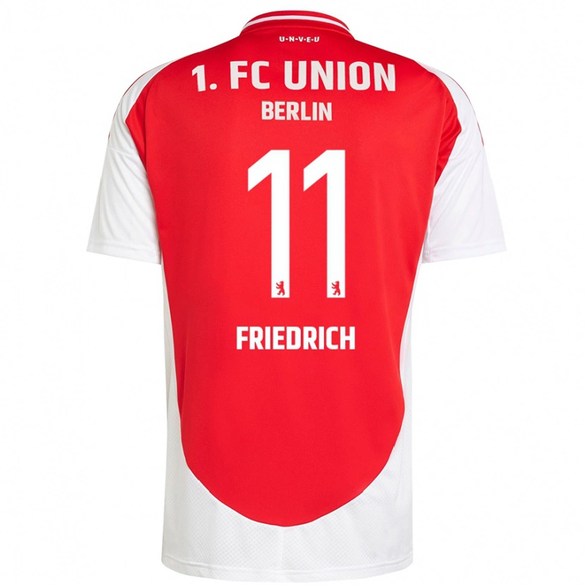 Danxen Niño Camiseta Julien Friedrich #11 Rojo Blanco 1ª Equipación 2024/25 La Camisa