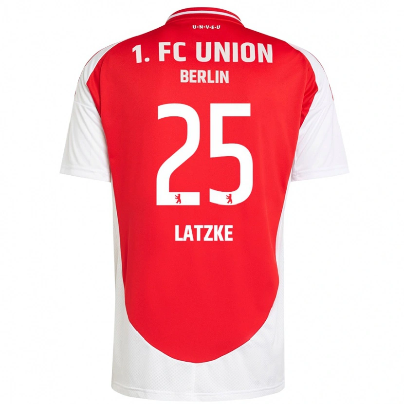 Danxen Niño Camiseta Jannes Latzke #25 Rojo Blanco 1ª Equipación 2024/25 La Camisa