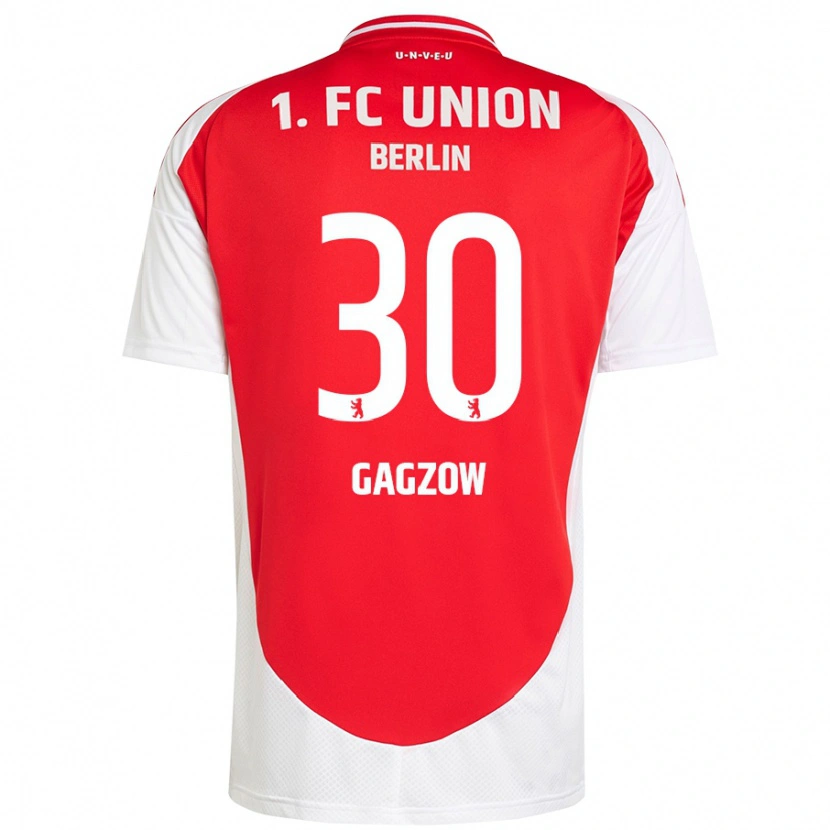 Danxen Niño Camiseta Fritz Gagzow #30 Rojo Blanco 1ª Equipación 2024/25 La Camisa