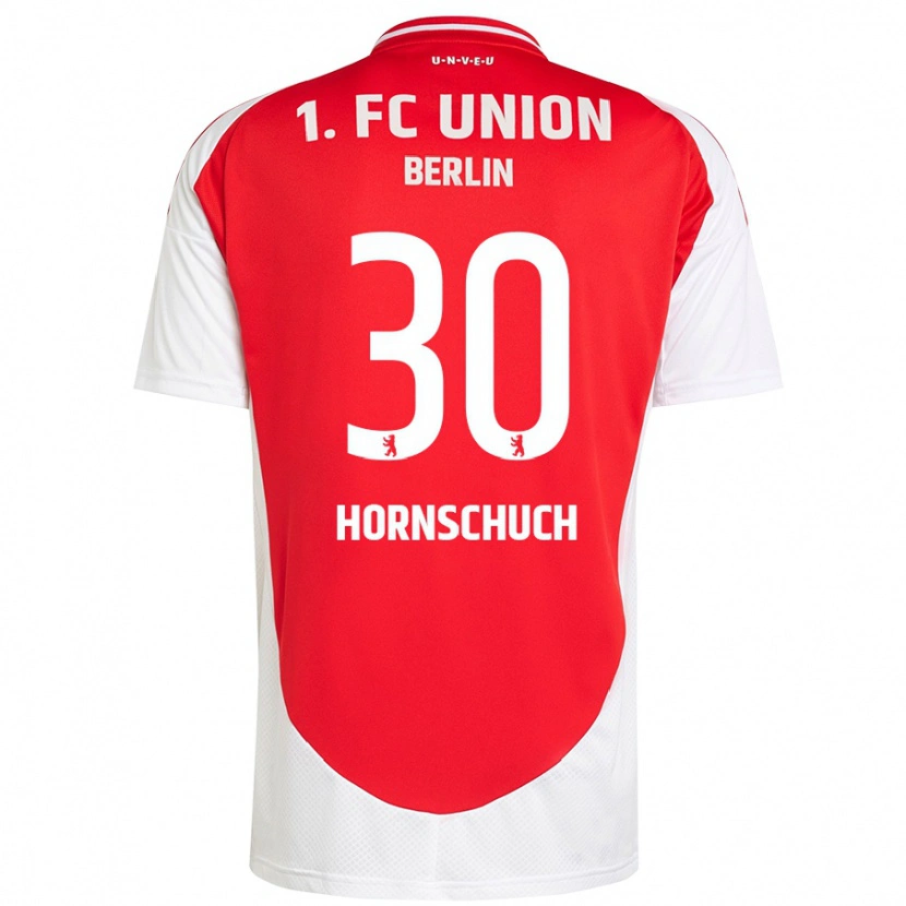 Danxen Niño Camiseta Sarah Hornschuch #30 Rojo Blanco 1ª Equipación 2024/25 La Camisa