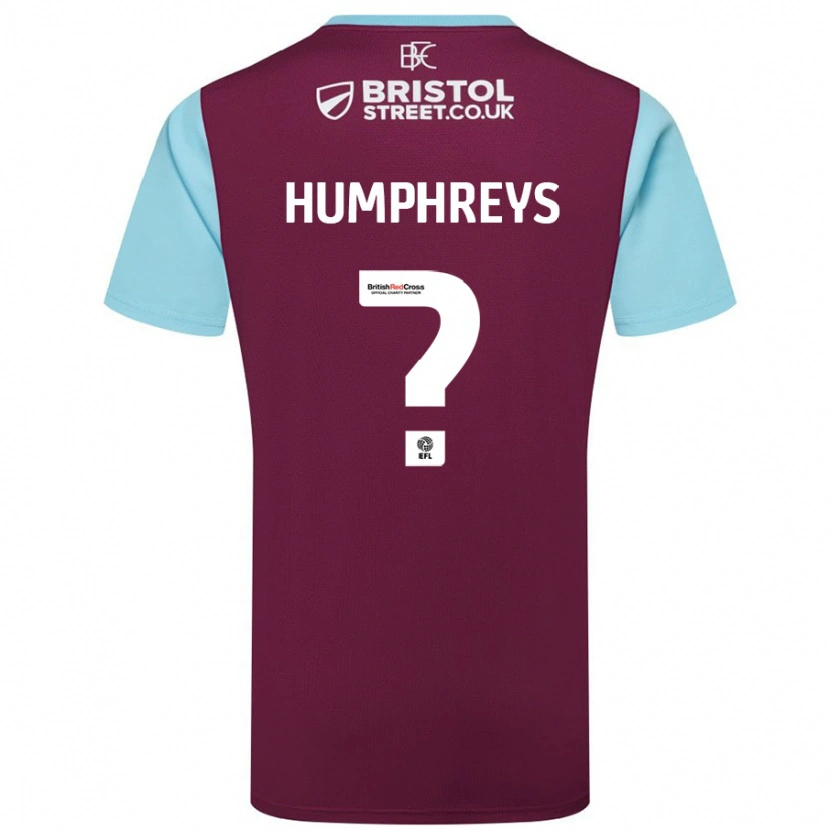 Danxen Niño Camiseta Bashir Humphreys #0 Borgoña Azul Cielo 1ª Equipación 2024/25 La Camisa