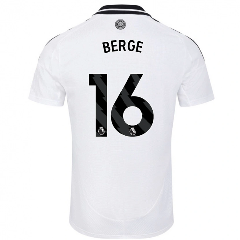 Danxen Niño Camiseta Sander Berge #16 Blanco 1ª Equipación 2024/25 La Camisa