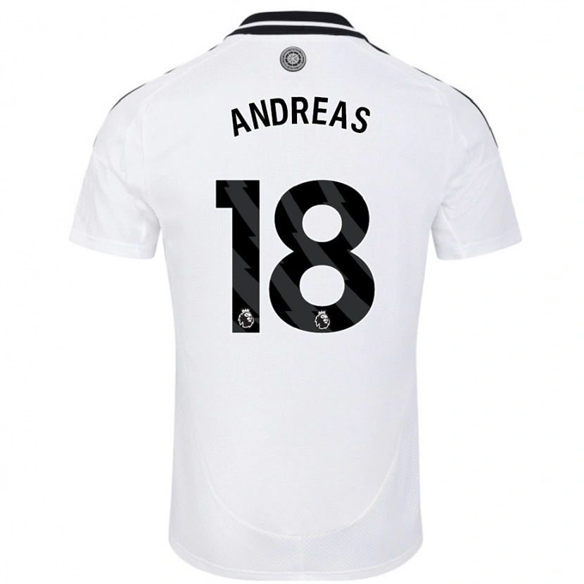 Danxen Niño Camiseta Andreas Pereira #18 Blanco 1ª Equipación 2024/25 La Camisa