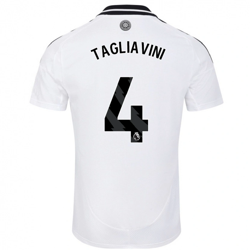 Danxen Niño Camiseta Ella Tagliavini #4 Blanco 1ª Equipación 2024/25 La Camisa