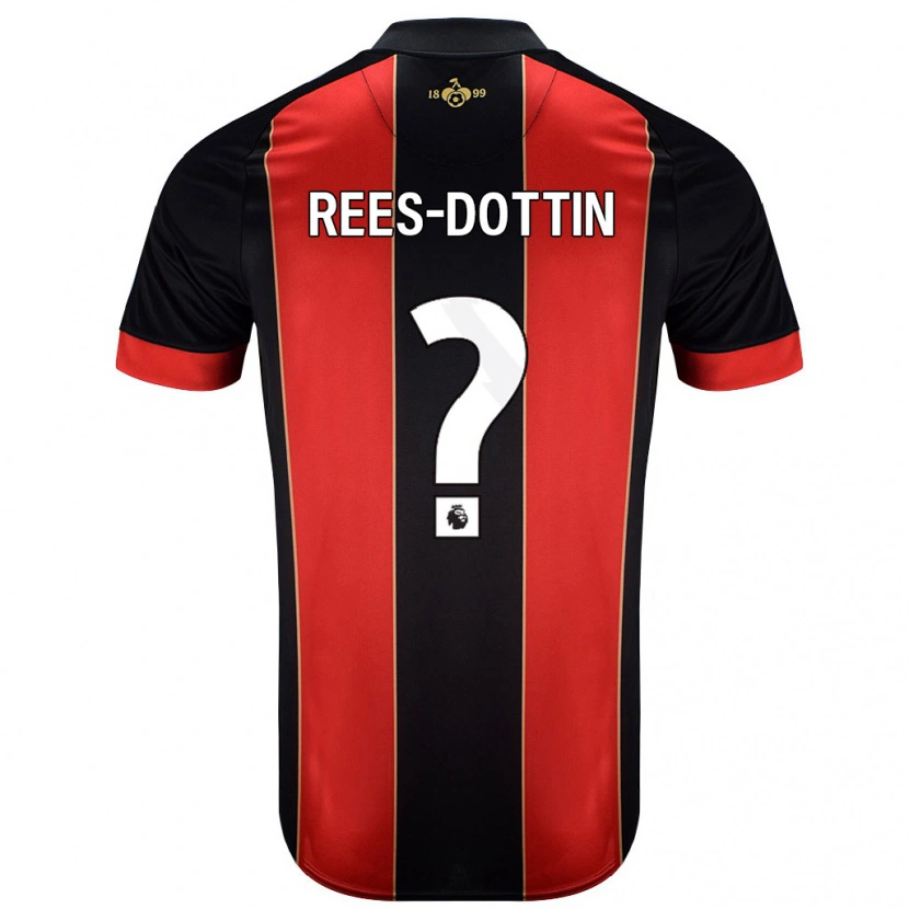 Danxen Niño Camiseta Remy Rees-Dottin #0 Rojo Negro 1ª Equipación 2024/25 La Camisa