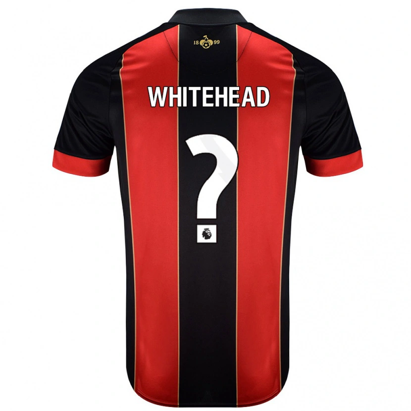 Danxen Niño Camiseta Tommy Whitehead #0 Rojo Negro 1ª Equipación 2024/25 La Camisa