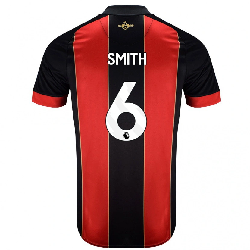 Danxen Niño Camiseta Maisy Smith #6 Rojo Negro 1ª Equipación 2024/25 La Camisa