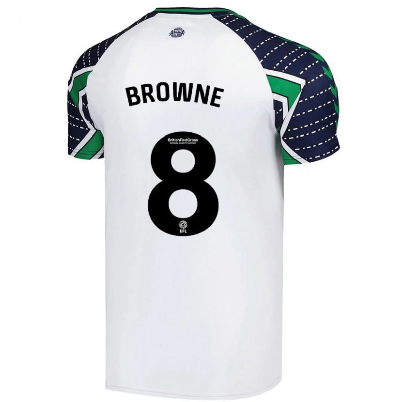 Danxen Niño Camiseta Alan Browne #8 Blanco 2ª Equipación 2024/25 La Camisa