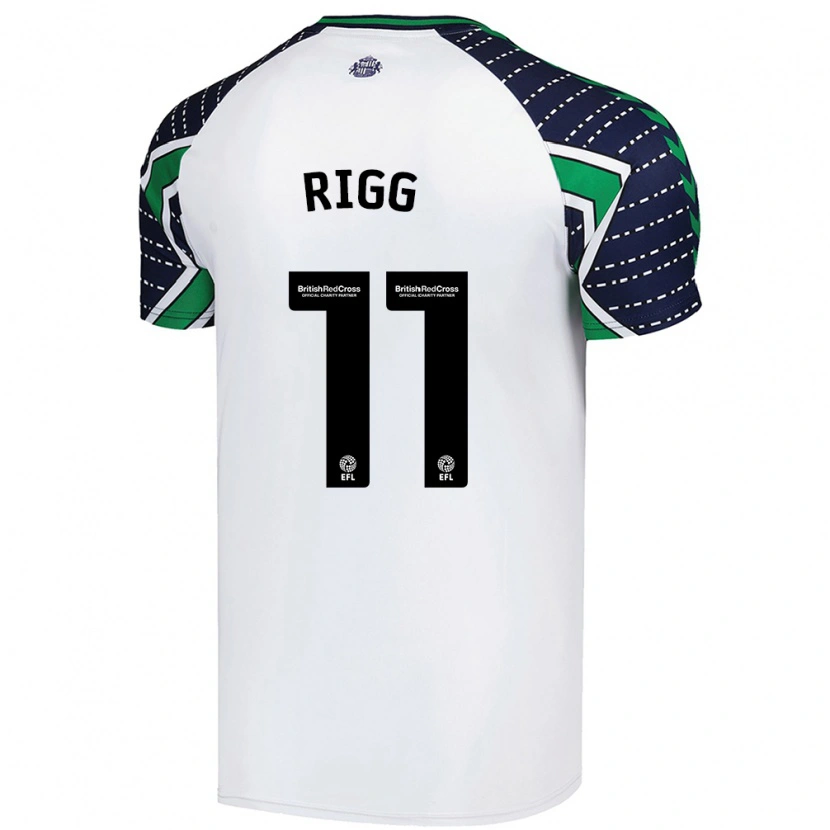 Danxen Niño Camiseta Chris Rigg #11 Blanco 2ª Equipación 2024/25 La Camisa