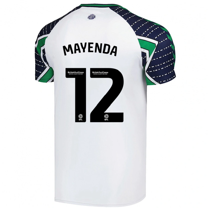 Danxen Niño Camiseta Eliezer Mayenda #12 Blanco 2ª Equipación 2024/25 La Camisa