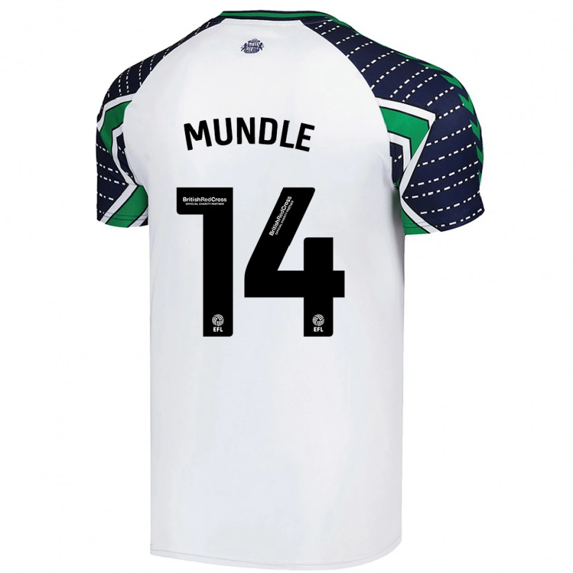 Danxen Niño Camiseta Romaine Mundle #14 Blanco 2ª Equipación 2024/25 La Camisa