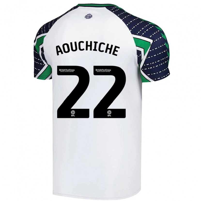 Danxen Niño Camiseta Adil Aouchiche #22 Blanco 2ª Equipación 2024/25 La Camisa