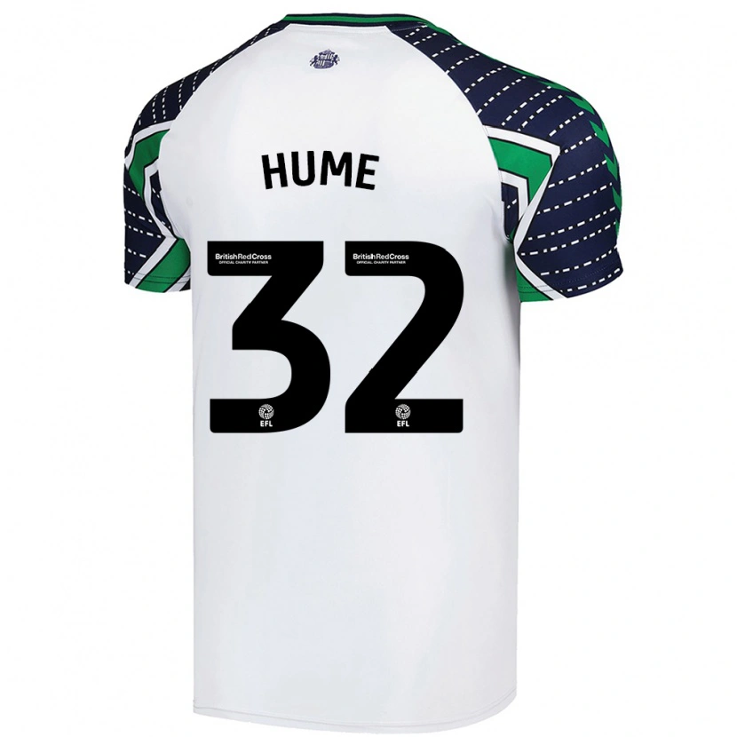 Danxen Niño Camiseta Trai Hume #32 Blanco 2ª Equipación 2024/25 La Camisa