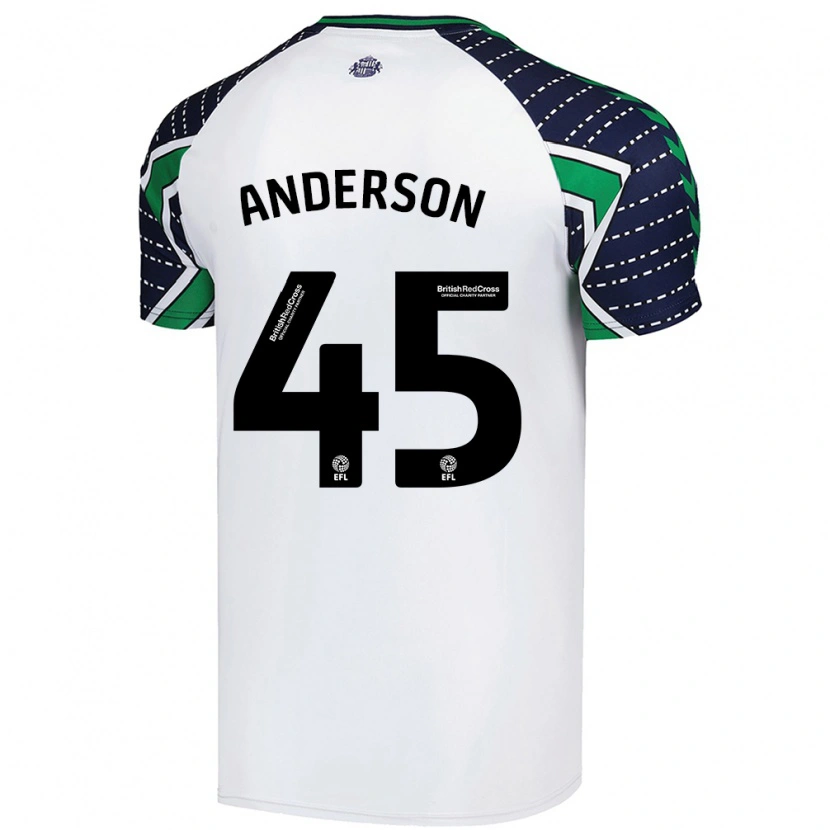 Danxen Niño Camiseta Joe Anderson #45 Blanco 2ª Equipación 2024/25 La Camisa