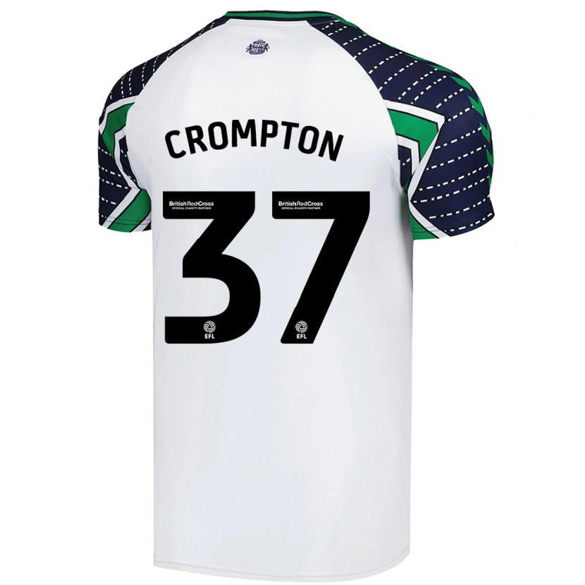 Danxen Niño Camiseta Ben Crompton #37 Blanco 2ª Equipación 2024/25 La Camisa